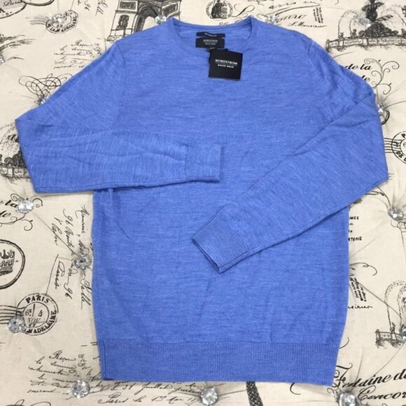 Nordstrom Men's Shop Crewneck Merino Wool Sweater - Picture 3 of 5